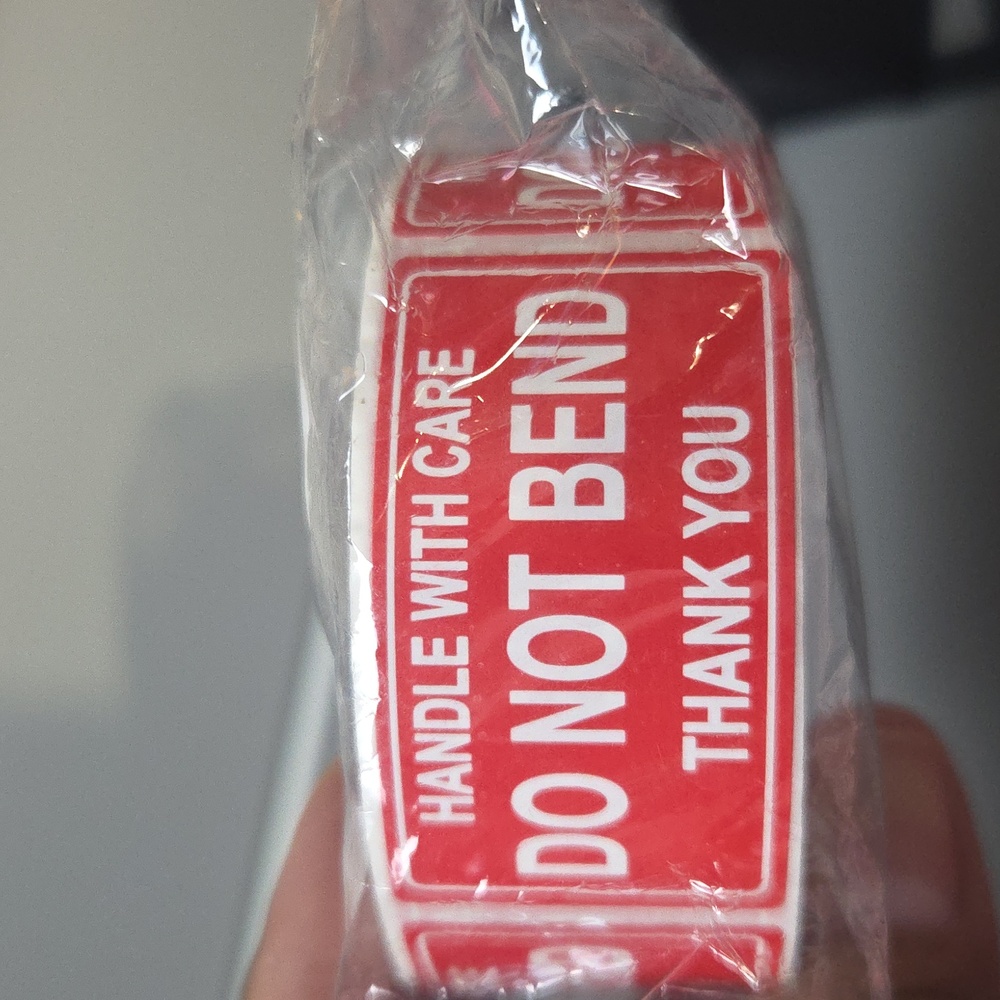 250 Handle With Care DO NOT BEND Labels NIB